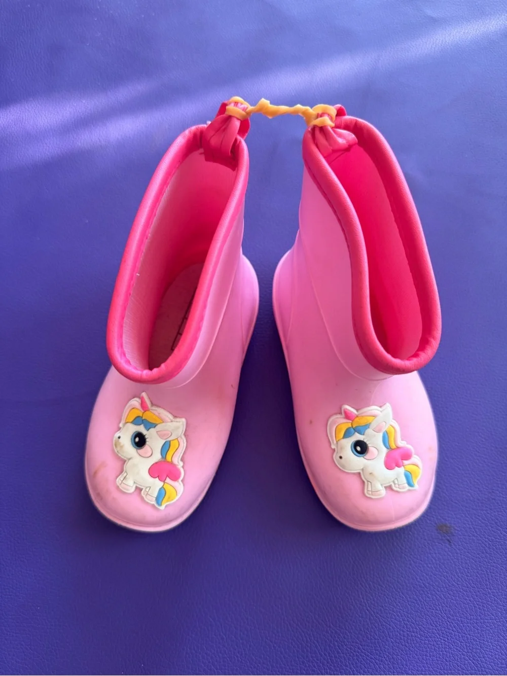 Kids Pink Unicorn Rain Boots